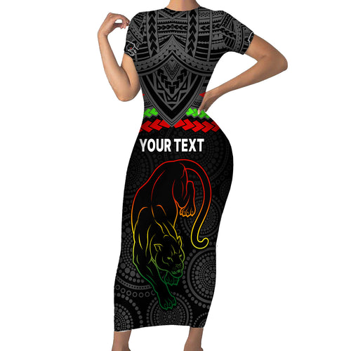 custom-panthers-rugby-short-sleeve-bodycon-dress-polynesian-and-aboriginal-vibe
