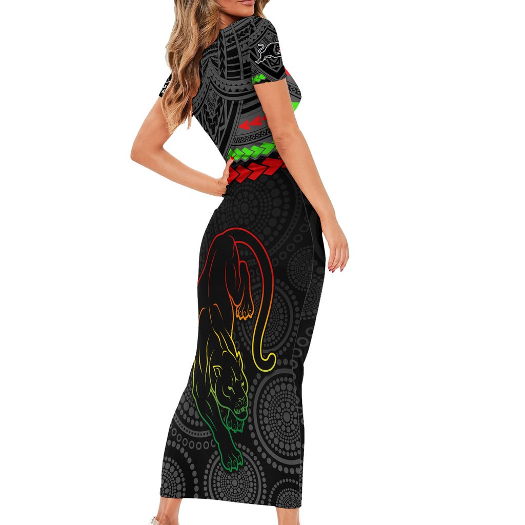 custom-panthers-rugby-short-sleeve-bodycon-dress-polynesian-and-aboriginal-vibe