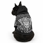 Personalised New Zealand Maori Rugby Pet Hoodie Silver Fern All Black Mix Ta Moko White Style