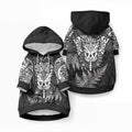 Personalised New Zealand Maori Rugby Pet Hoodie Silver Fern All Black Mix Ta Moko White Style