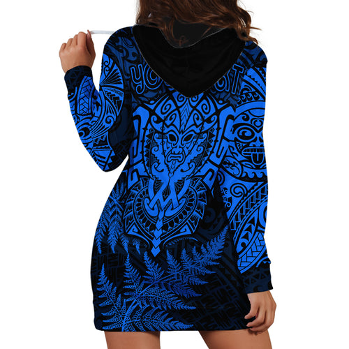 personalised-new-zealand-rugby-hoodie-dress-silver-fern-all-black-mix-ta-moko-blue-style