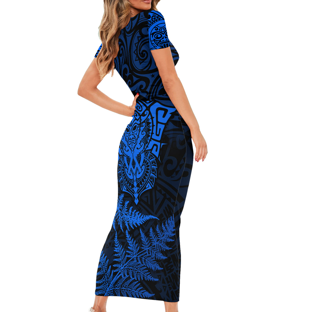 personalised-new-zealand-rugby-short-sleeve-bodycon-dress-silver-fern-all-black-mix-ta-moko-blue-style