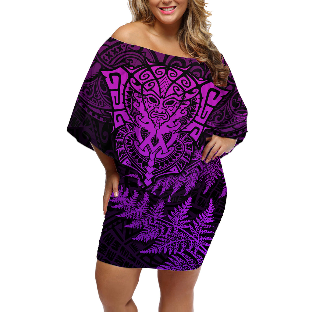 new-zealand-rugby-off-shoulder-short-dress-silver-fern-all-black-mix-ta-moko-purple-style