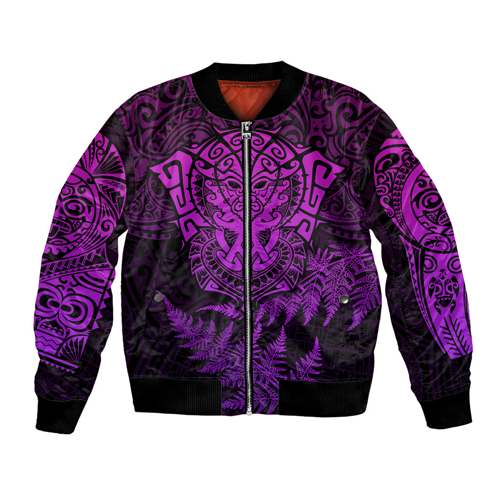personalised-new-zealand-rugby-bomber-jacket-silver-fern-all-black-mix-ta-moko-purple-style