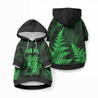 Personalised New Zealand Maori Rugby Pet Hoodie Aotearoa Ka Mate Haka All Black Mix Ta Moko Green Style