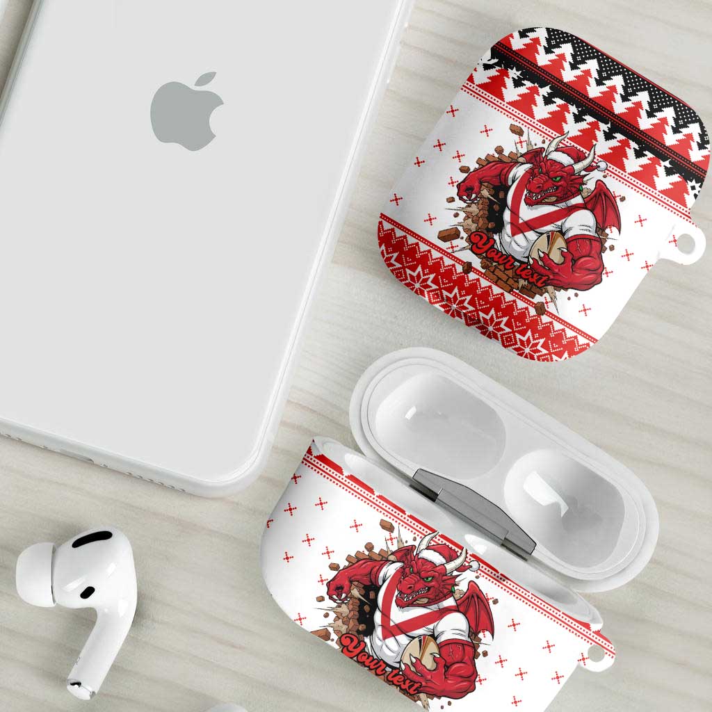 Illawarra Dragons Fire Personalised AirPods Case Christmas Rugby League Spirit - Aussie Hoodie