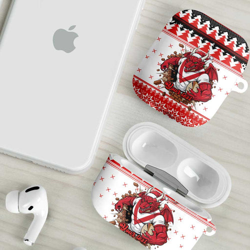 Illawarra Dragons Fire Personalised AirPods Case Christmas Rugby League Spirit - Aussie Hoodie