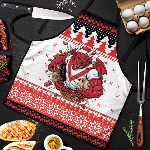 Illawarra Dragons Fire Personalised Apron Christmas Rugby League Spirit - Aussie Hoodie
