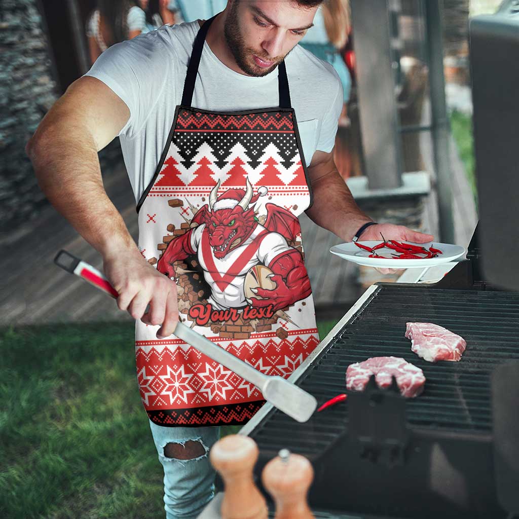 Illawarra Dragons Fire Personalised Apron Christmas Rugby League Spirit - Aussie Hoodie