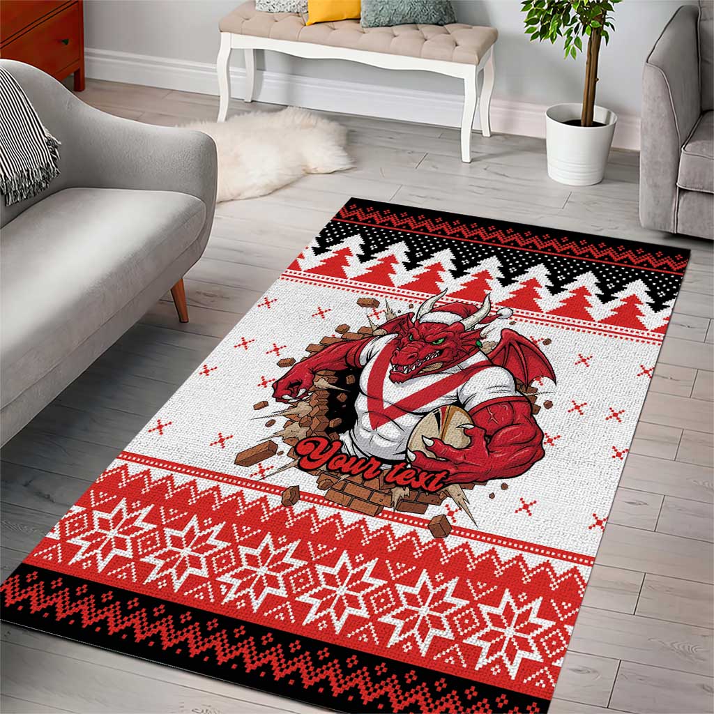 Illawarra Dragons Fire Personalised Area Rug Christmas Rugby League Spirit - Aussie Hoodie
