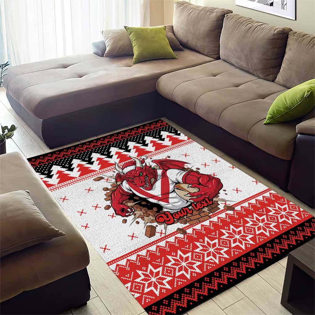 Illawarra Dragons Fire Personalised Area Rug Christmas Rugby League Spirit - Aussie Hoodie