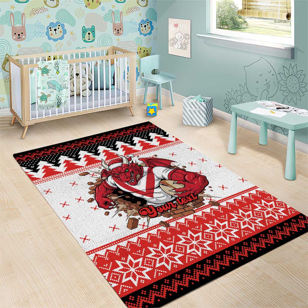 Illawarra Dragons Fire Personalised Area Rug Christmas Rugby League Spirit - Aussie Hoodie
