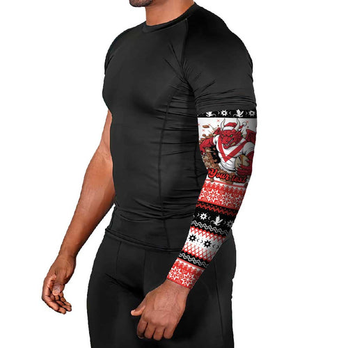 Illawarra Dragons Fire Personalised Arm Sleeves Christmas Rugby League Spirit - Aussie Hoodie