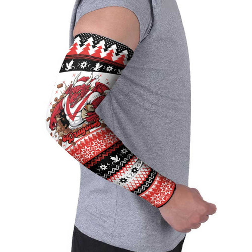 Illawarra Dragons Fire Personalised Arm Sleeves Christmas Rugby League Spirit - Aussie Hoodie