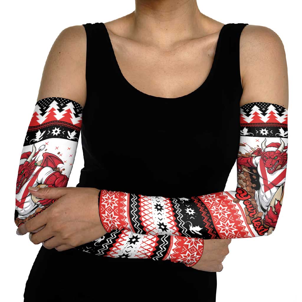 Illawarra Dragons Fire Personalised Arm Sleeves Christmas Rugby League Spirit - Aussie Hoodie