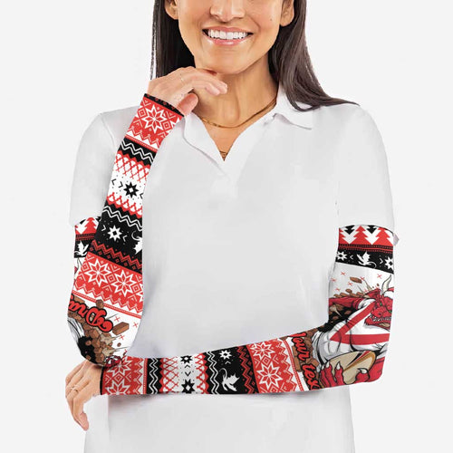 Illawarra Dragons Fire Personalised Arm Sleeves Christmas Rugby League Spirit - Aussie Hoodie
