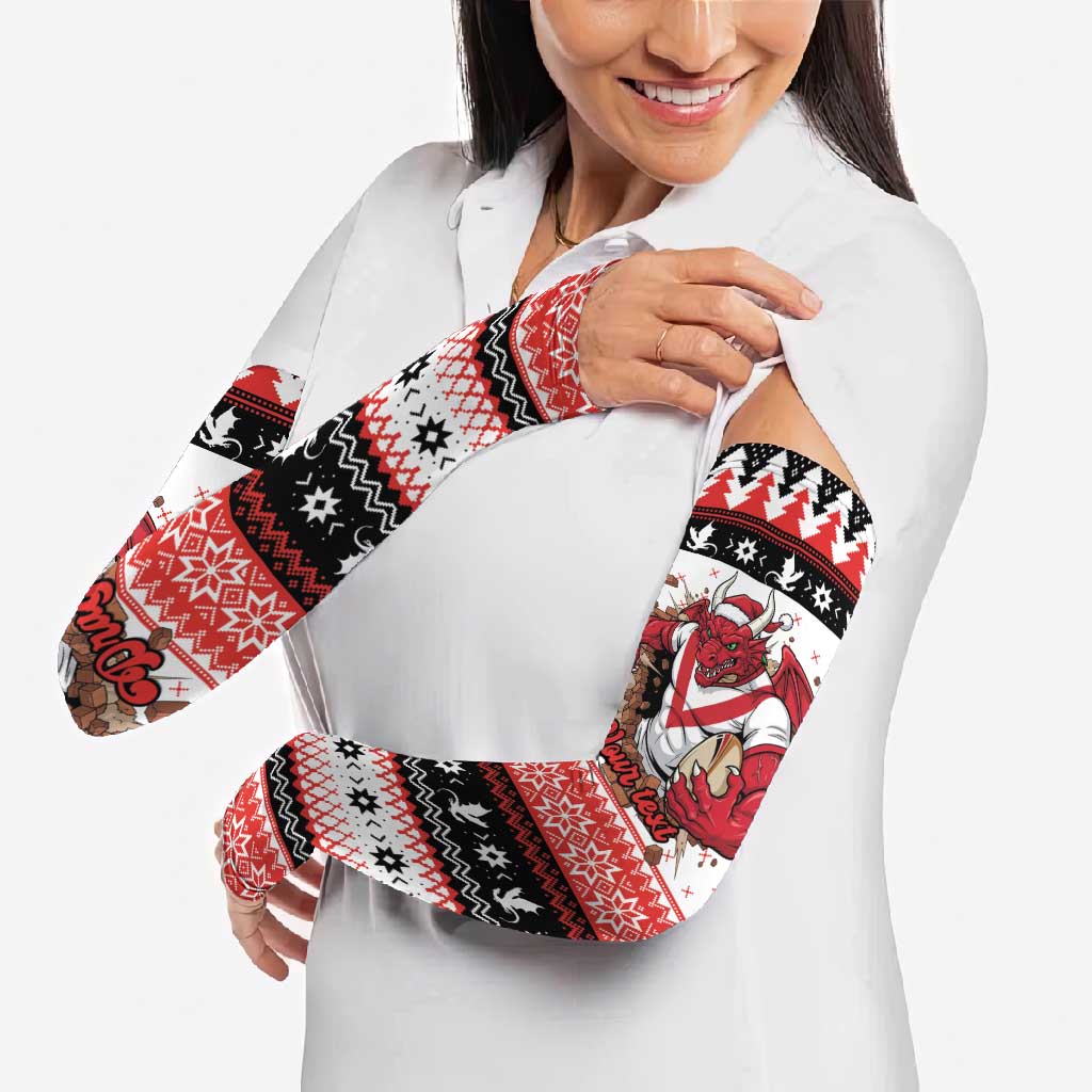 Illawarra Dragons Fire Personalised Arm Sleeves Christmas Rugby League Spirit - Aussie Hoodie