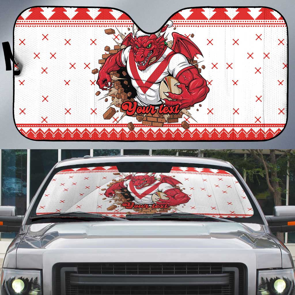 Illawarra Dragons Fire Personalised Auto Sun Shade Christmas Rugby League Spirit - Aussie Hoodie