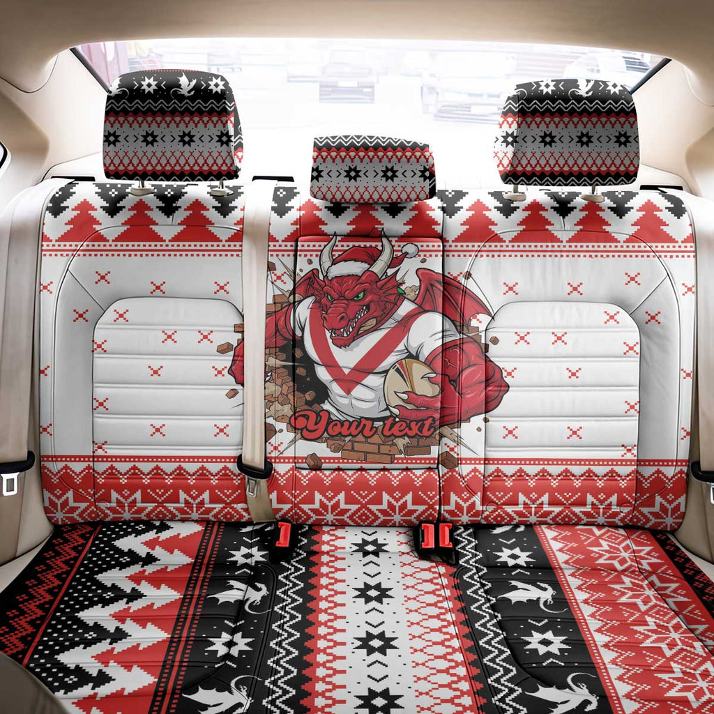 Illawarra Dragons Fire Personalised Back Car Seat Cover Christmas Rugby League Spirit - Aussie Hoodie
