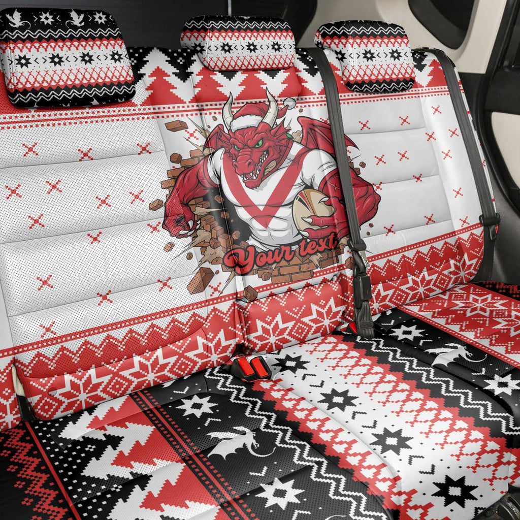 Illawarra Dragons Fire Personalised Back Car Seat Cover Christmas Rugby League Spirit - Aussie Hoodie