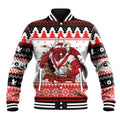 Illawarra Dragons Fire Personalised Baseball Jacket Christmas Rugby League Spirit - Aussie Hoodie