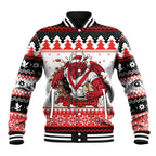 Illawarra Dragons Fire Personalised Baseball Jacket Christmas Rugby League Spirit - Aussie Hoodie