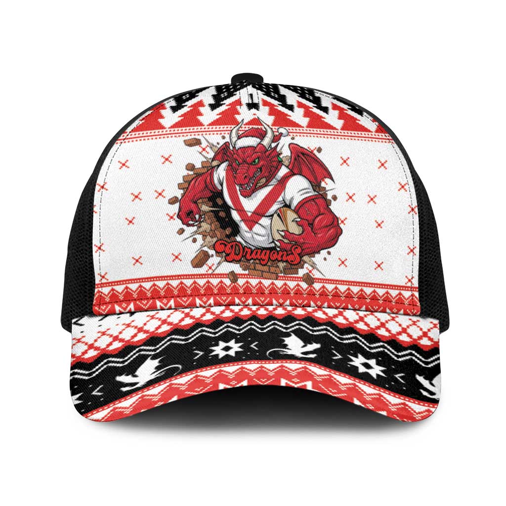 Illawarra Dragons Fire Baseball Net Cap Christmas Rugby League Spirit - Aussie Hoodie