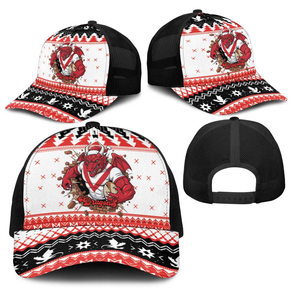 Illawarra Dragons Fire Baseball Net Cap Christmas Rugby League Spirit - Aussie Hoodie