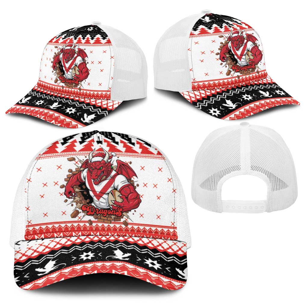 Illawarra Dragons Fire Baseball Net Cap Christmas Rugby League Spirit - Aussie Hoodie