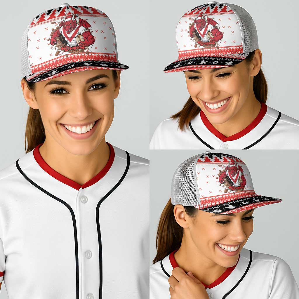 Illawarra Dragons Fire Baseball Net Cap Christmas Rugby League Spirit LT9