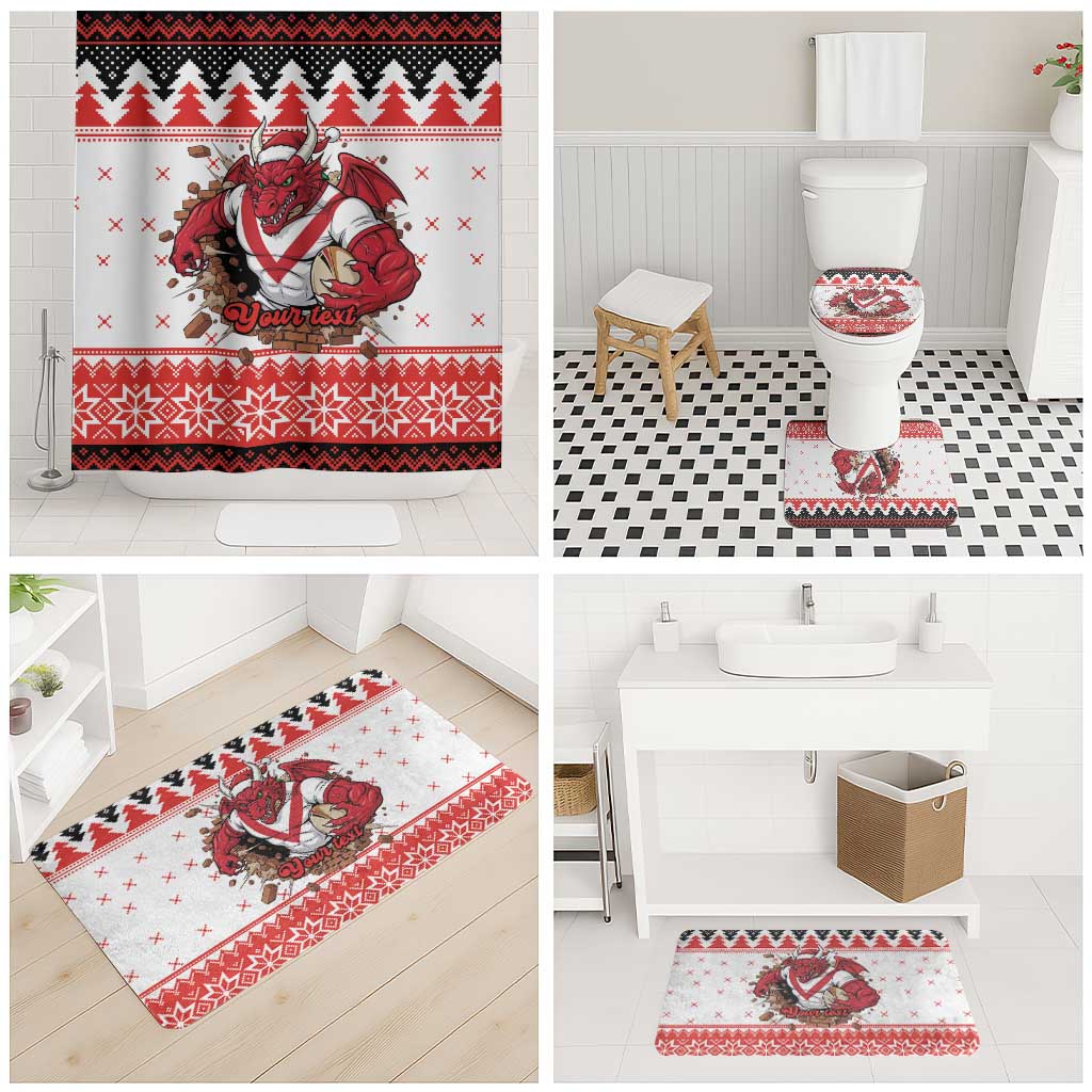Illawarra Dragons Fire Personalised Bathroom Set Christmas Rugby League Spirit - Aussie Hoodie
