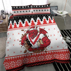Illawarra Dragons Fire Personalised Bedding Set Christmas Rugby League Spirit - Aussie Hoodie