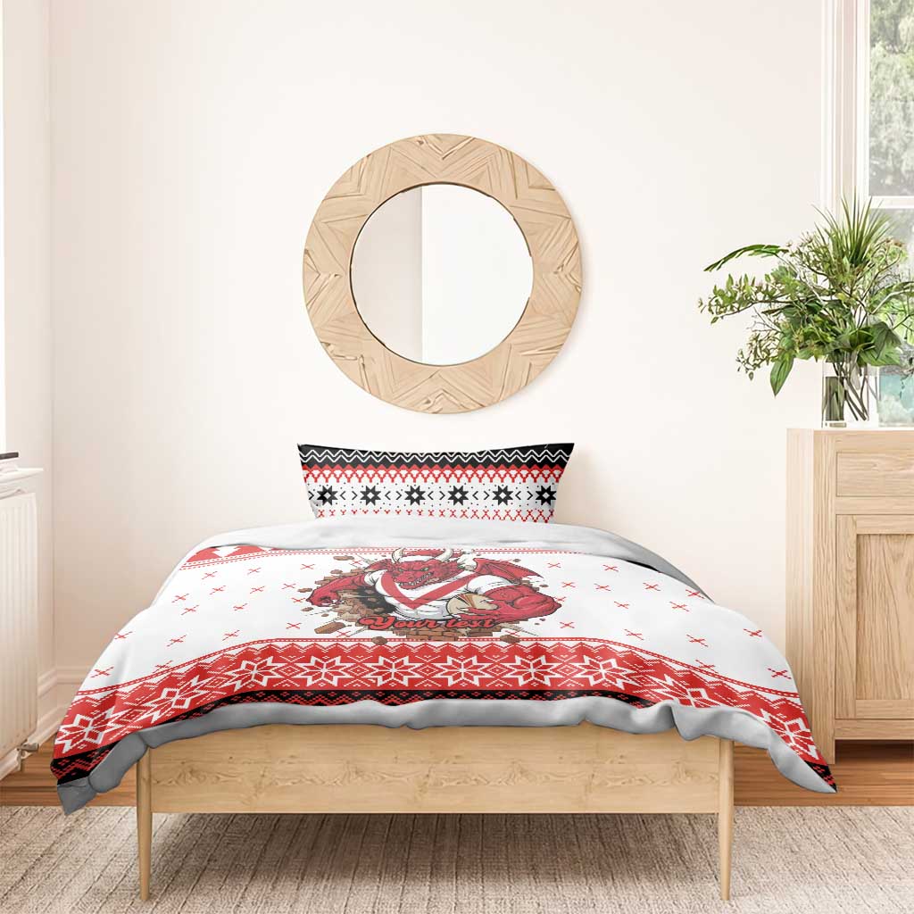 Illawarra Dragons Fire Personalised Bedding Set Christmas Rugby League Spirit - Aussie Hoodie