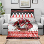 Illawarra Dragons Fire Personalised Blanket Christmas Rugby League Spirit - Aussie Hoodie