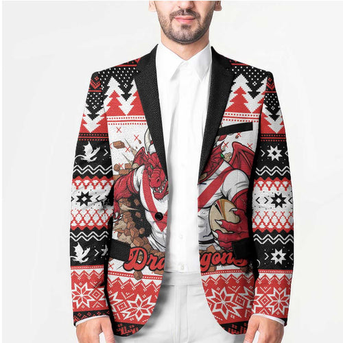 Illawarra Dragons Fire Personalised Blazer Christmas Rugby League Spirit - Aussie Hoodie