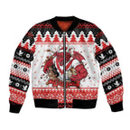 Illawarra Dragons Fire Personalised Bomber Jacket Christmas Rugby League Spirit - Aussie Hoodie