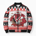 Illawarra Dragons Fire Personalised Bomber Puffer Jacket Christmas Rugby League Spirit - Aussie Hoodie
