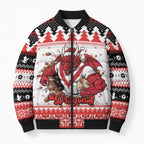Illawarra Dragons Fire Personalised Bomber Puffer Jacket Christmas Rugby League Spirit - Aussie Hoodie