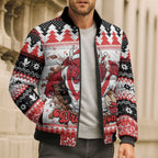 Illawarra Dragons Fire Personalised Bomber Puffer Jacket Christmas Rugby League Spirit - Aussie Hoodie