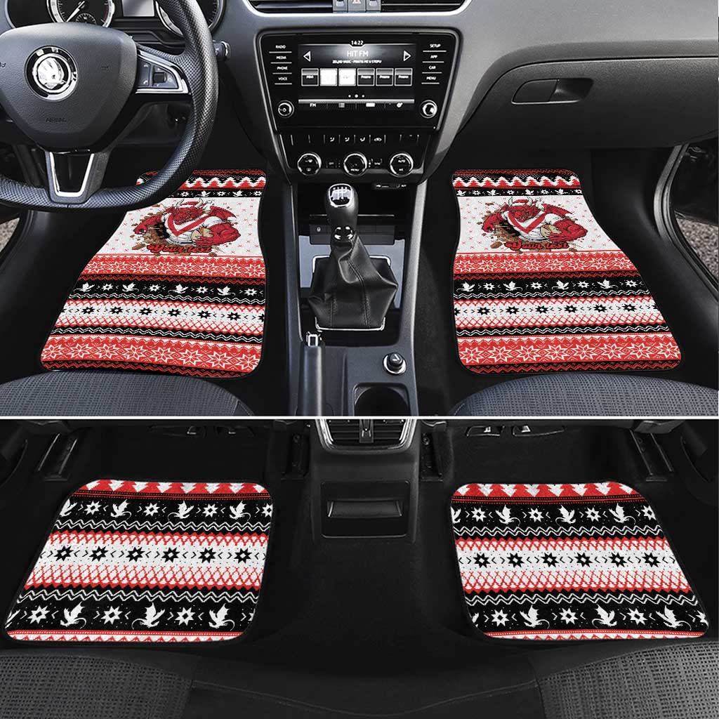 Illawarra Dragons Fire Personalised Car Mats Christmas Rugby League Spirit - Aussie Hoodie