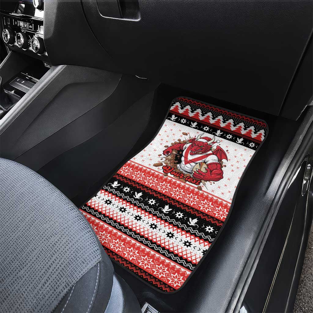 Illawarra Dragons Fire Personalised Car Mats Christmas Rugby League Spirit - Aussie Hoodie