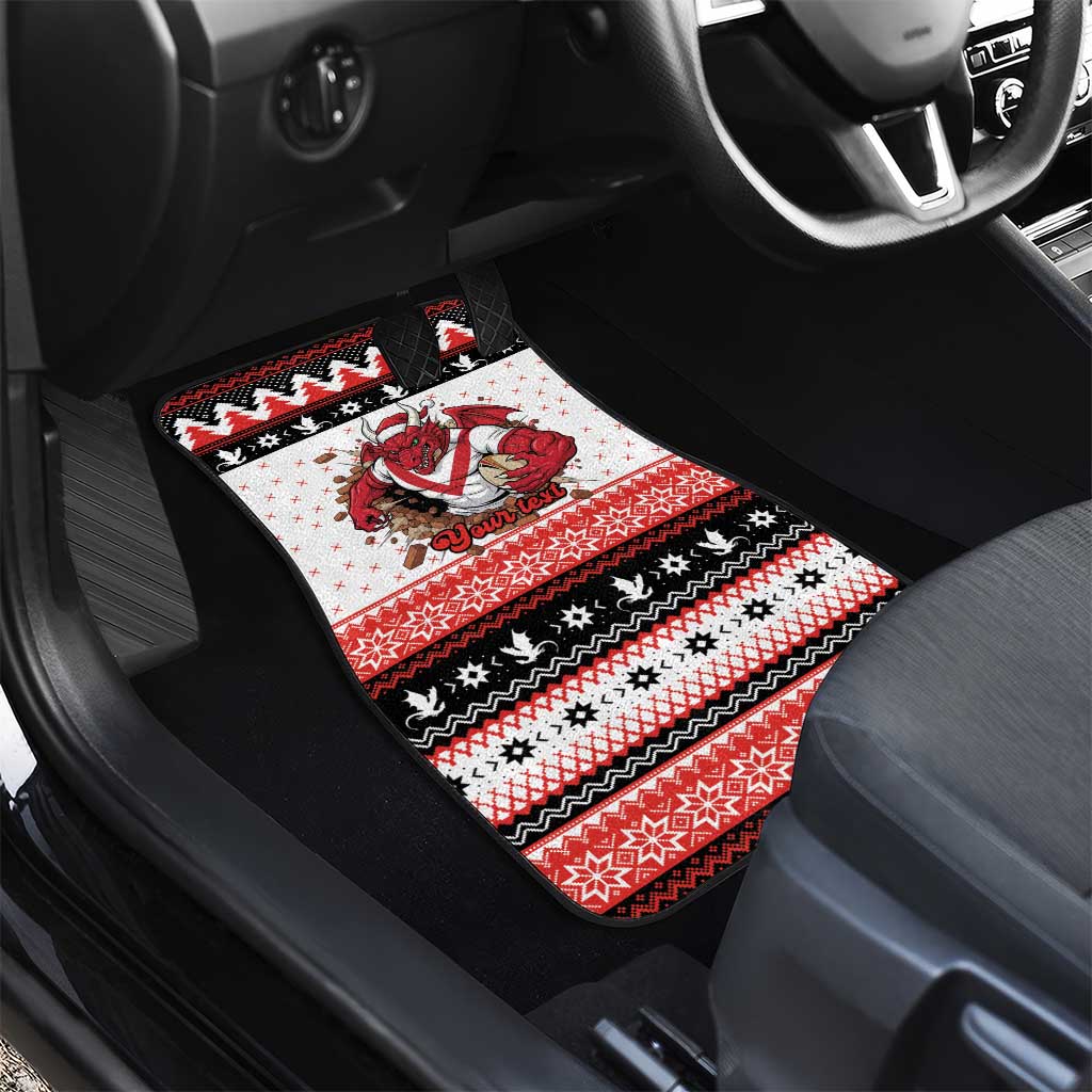 Illawarra Dragons Fire Personalised Car Mats Christmas Rugby League Spirit - Aussie Hoodie