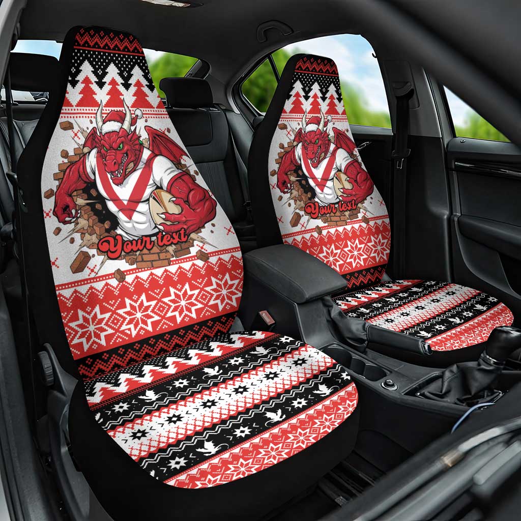 Illawarra Dragons Fire Personalised Car Seat Cover Christmas Rugby League Spirit - Aussie Hoodie