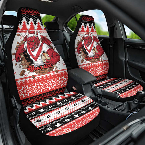 Illawarra Dragons Fire Personalised Car Seat Cover Christmas Rugby League Spirit - Aussie Hoodie