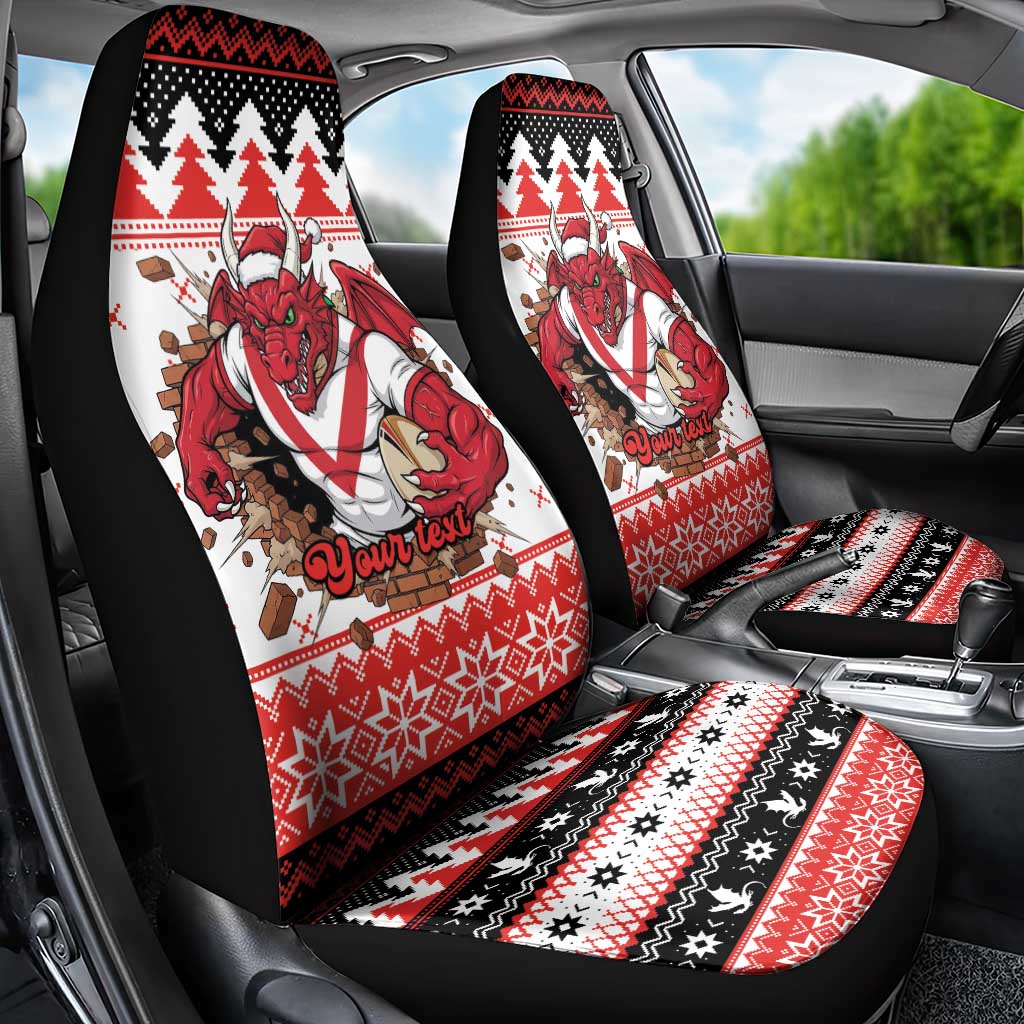 Illawarra Dragons Fire Personalised Car Seat Cover Christmas Rugby League Spirit - Aussie Hoodie