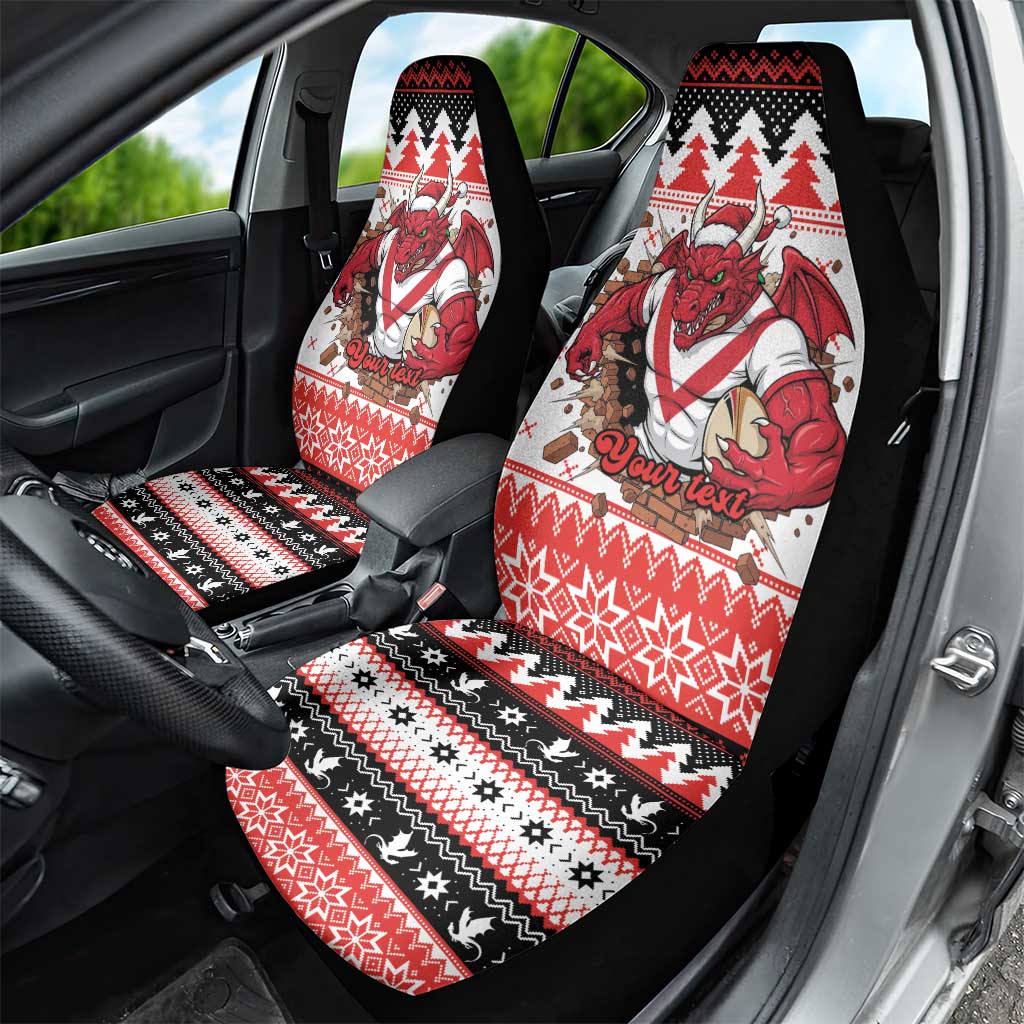 Illawarra Dragons Fire Personalised Car Seat Cover Christmas Rugby League Spirit - Aussie Hoodie