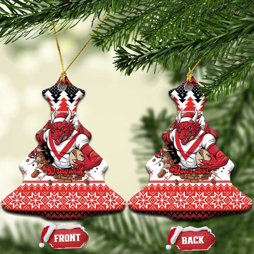 Illawarra Dragons Fire Personalised Ceramic Ornament Christmas Rugby League Spirit - Aussie Hoodie