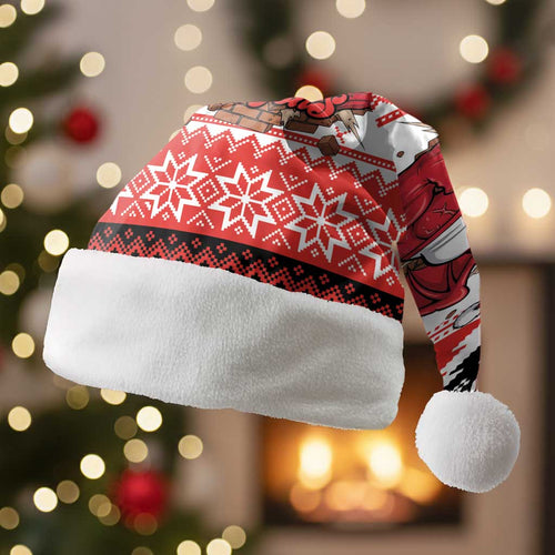 Illawarra Dragons Fire Personalised Christmas Santa Hat Christmas Rugby League Spirit - Aussie Hoodie
