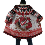 Illawarra Dragons Fire Personalised Cloak Christmas Rugby League Spirit - Aussie Hoodie