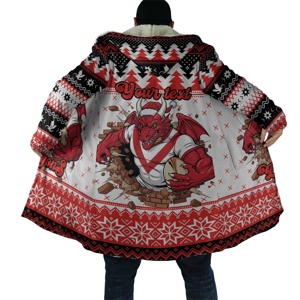 Illawarra Dragons Fire Personalised Cloak Christmas Rugby League Spirit - Aussie Hoodie